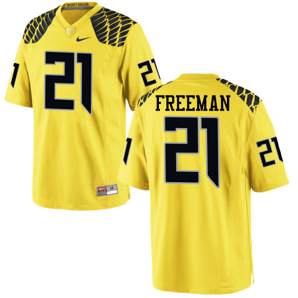 Men #21 Royce Freeman Oregon Ducks College Football Jerseys-Yellow